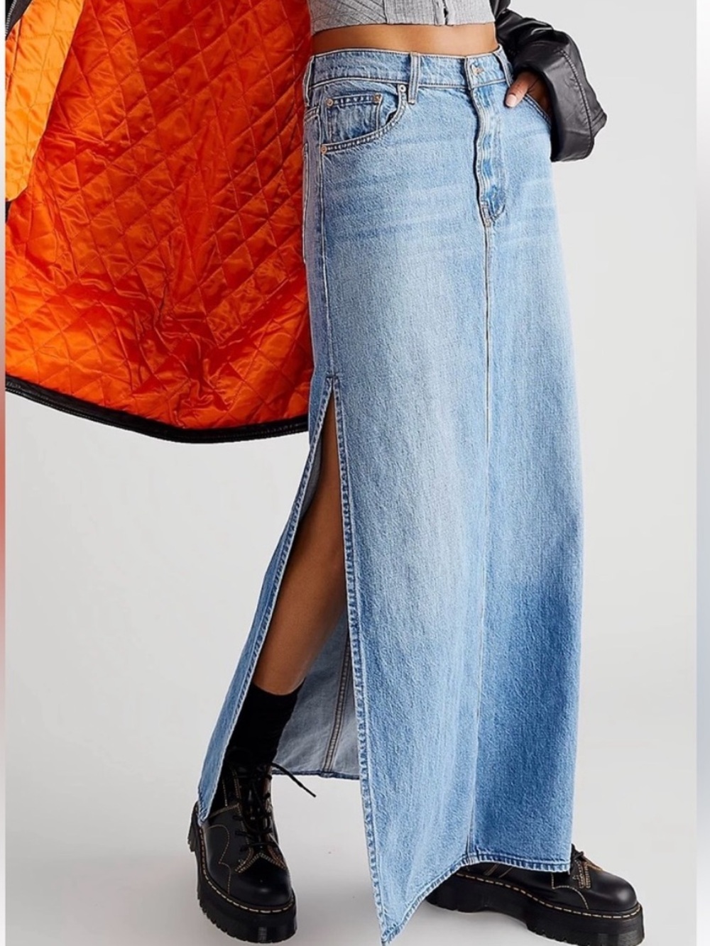 NEW Snacks! by MOTHER ‘lil The Fun Dip Slice Maxi Skirt in Nothing Else Like It